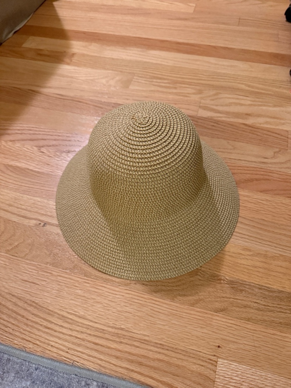 Woven Straw Sun Hat in Light Tan